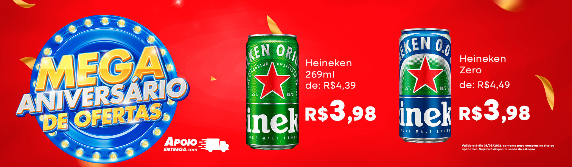 Cerveja heineken zero 31/05